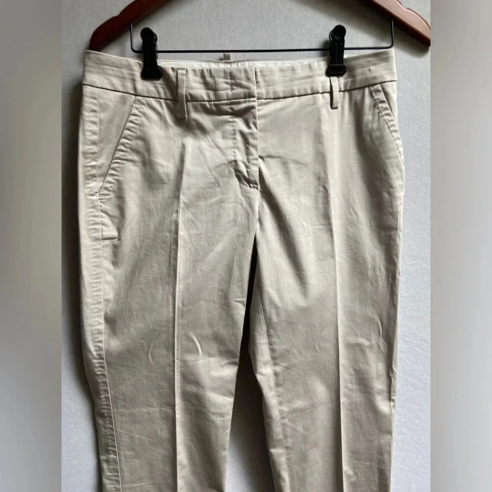 Peserico Cream Cropped Ankle Pants NWOT condition 100% cotton - Picture 3 of 14